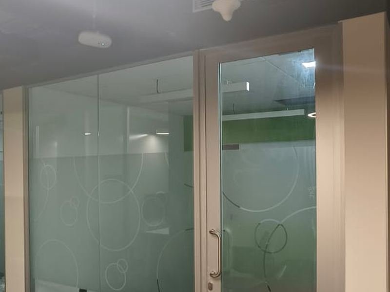 Cabin with Curved Cove Lighting — commercial office fit-out by MS Interior, Hyderabad