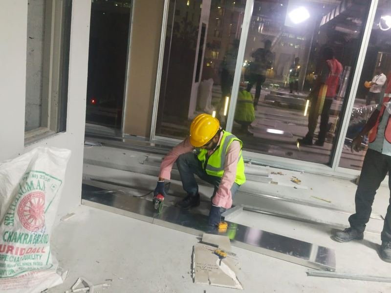 Facade Edge Detailing — commercial office fit-out by MS Interior, Hyderabad