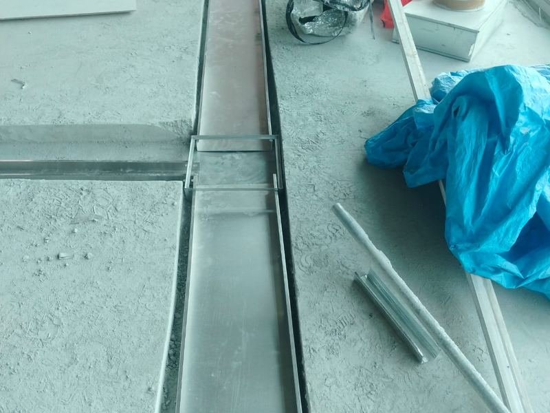 Floor Track and Service Run — commercial office fit-out by MS Interior, Hyderabad